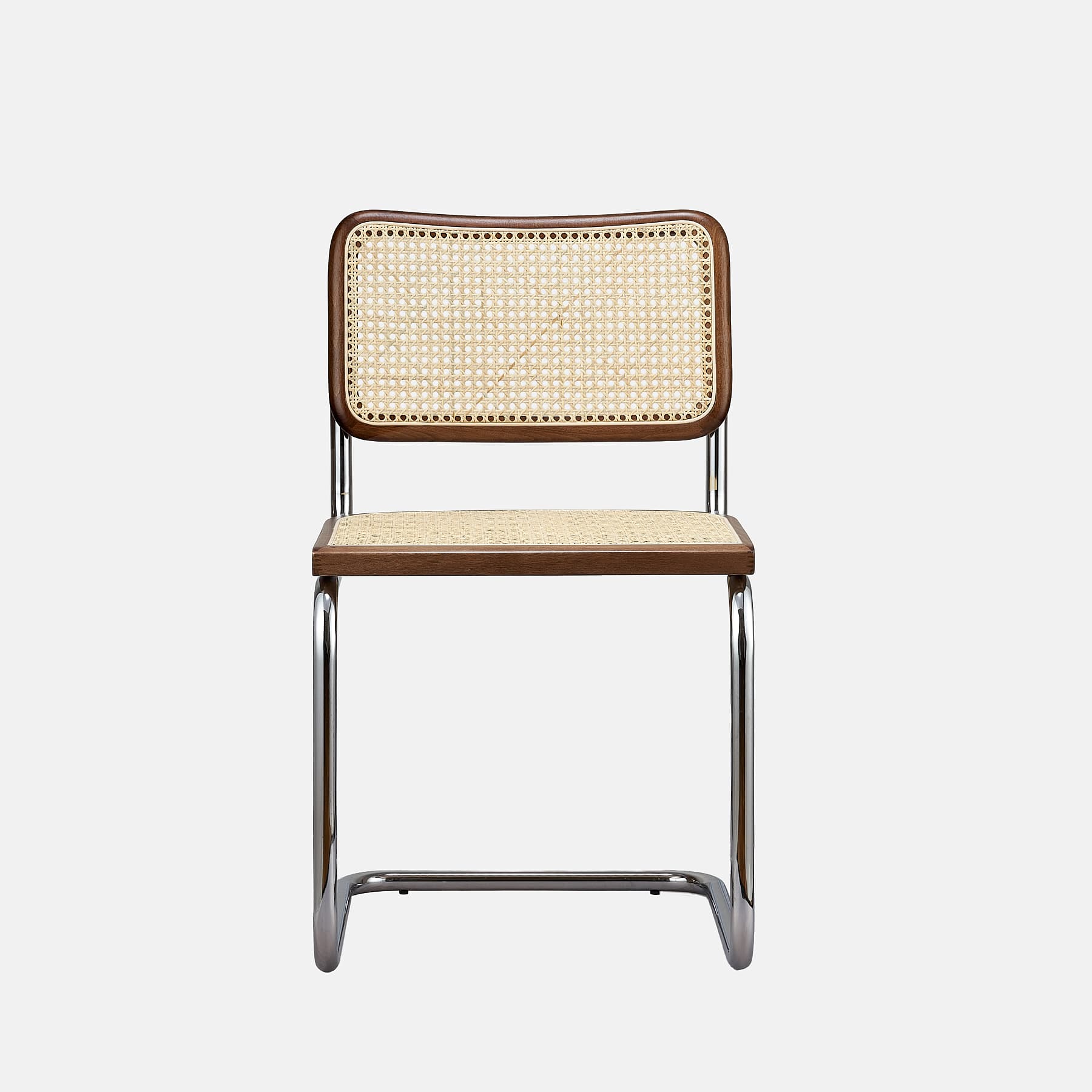Zestaw 6 krzeseł z giętej stali premium wg proj. Cesca, M. Breuer, Bauhaus, brązowe - 351956