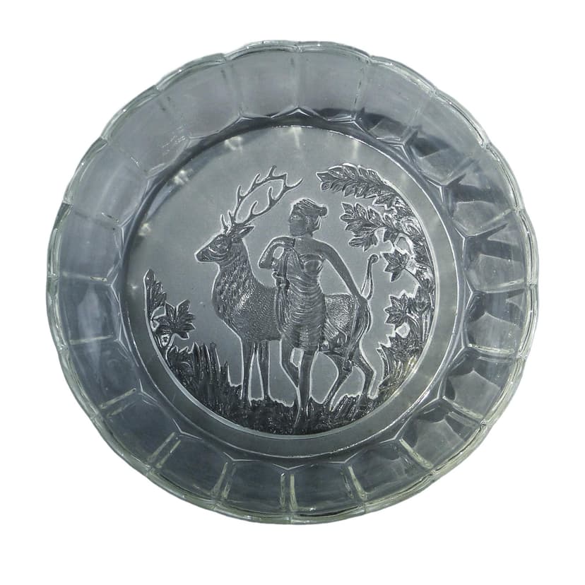 Bowl Diana, transparent glass, Ząbkowice, Poland, 1920s.