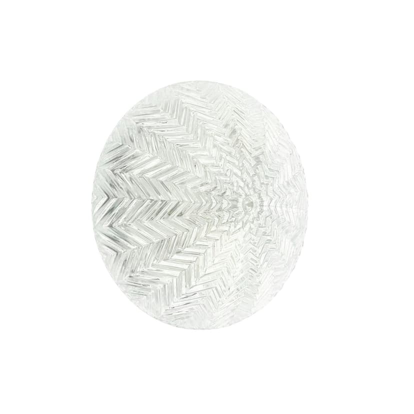 Wall lamp Zig zag, transparent glass, Limburg, Germany, 1970s.