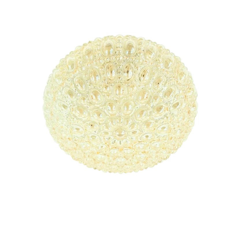 Flush Mount Bubble, light amber glass, by H. Tynell, Limburg, Germany, 1960s