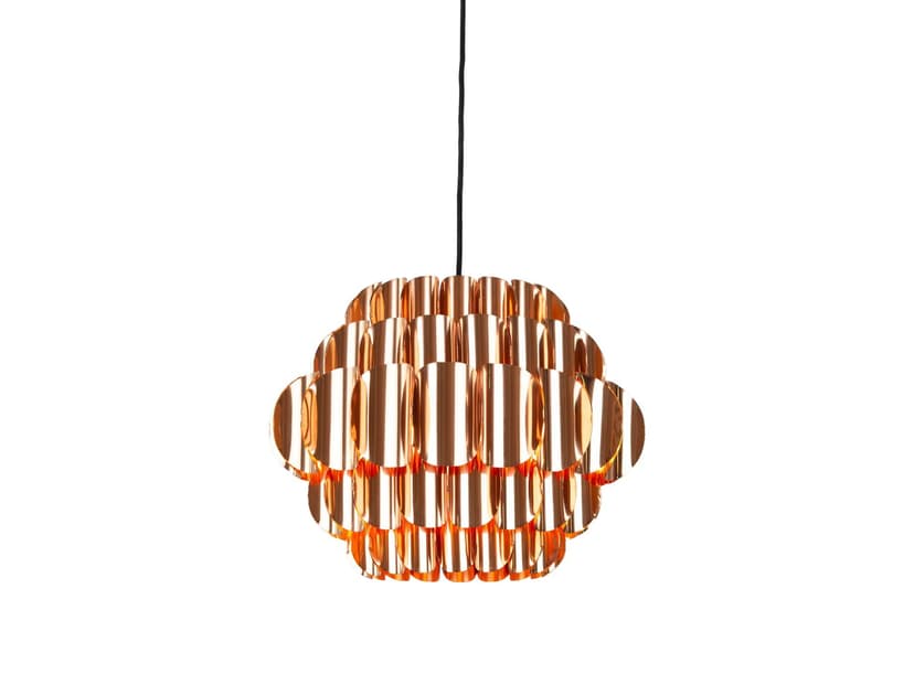 Pendant lamp P376, copper, by H.-A. Jakobsson, Nordisk Solar, Sweden, 1960s.