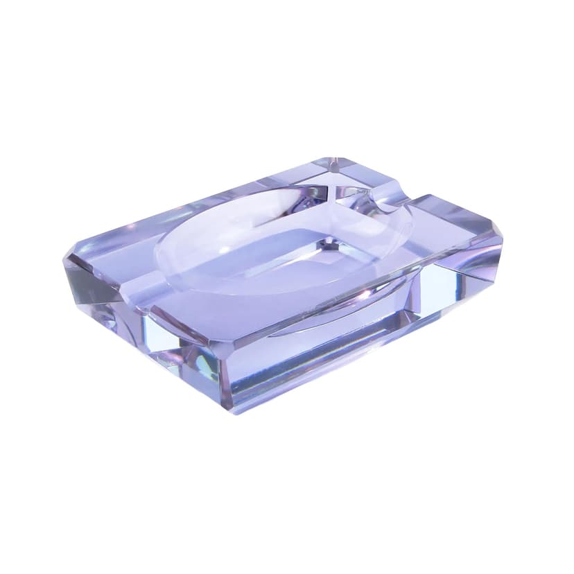 Ashtray Art Deco, purple, crystal, Czech Republic, 1930s.