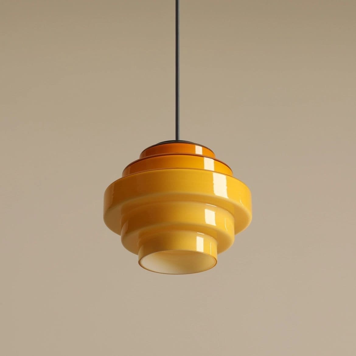 Lampa wisząca Filo żółta ⌀14, wys. 41 cm, Artera - 356481