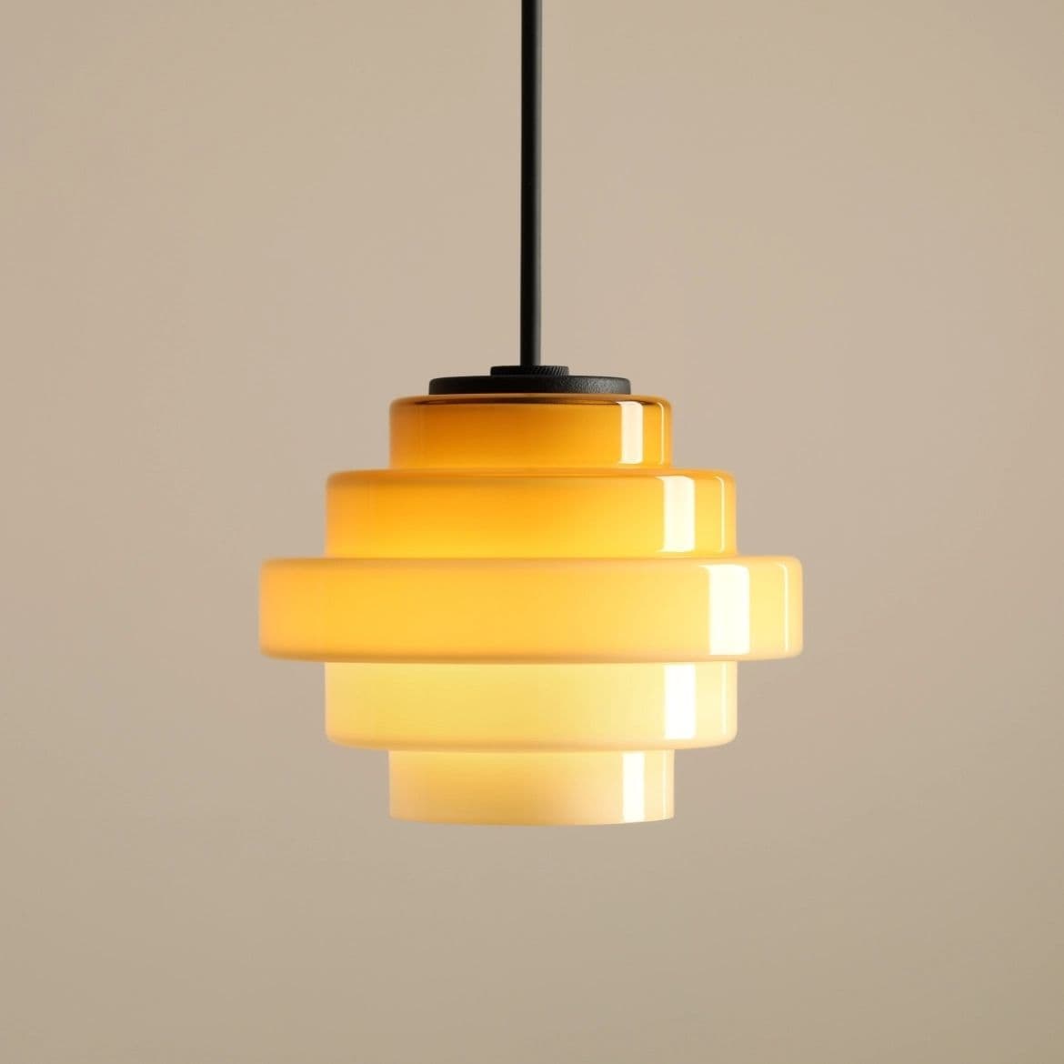 Lampa wisząca Filo beżowa ⌀14, wys. 41 cm, Artera - 356523