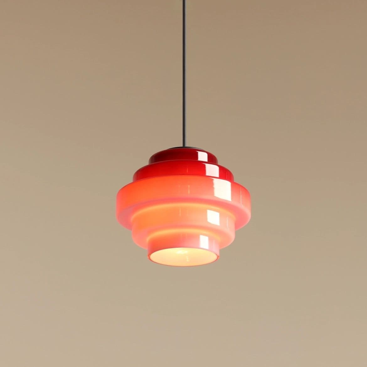 Lampa wisząca Filo różowa ⌀14, wys. 41 cm, Artera - 356560
