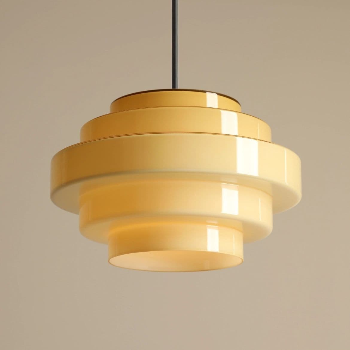 Lampa wisząca Filo beżowa, ⌀28, wys. 48 cm, Artera - 356810