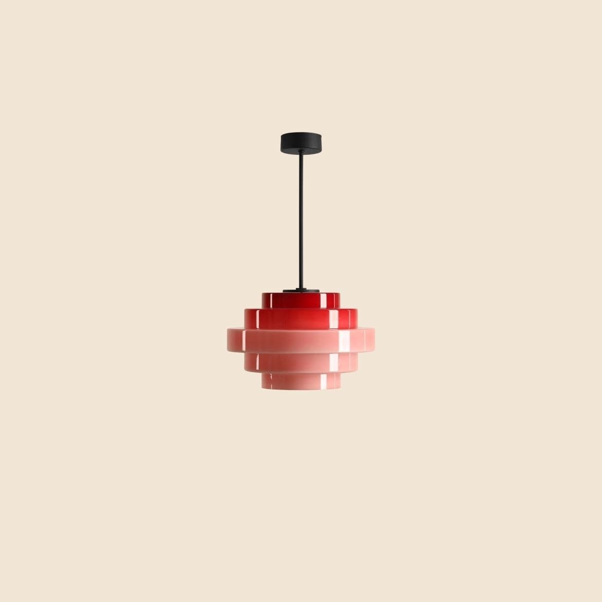 Lampa wisząca Filo różowa, ⌀28, wys. 48 cm, Artera - 356837