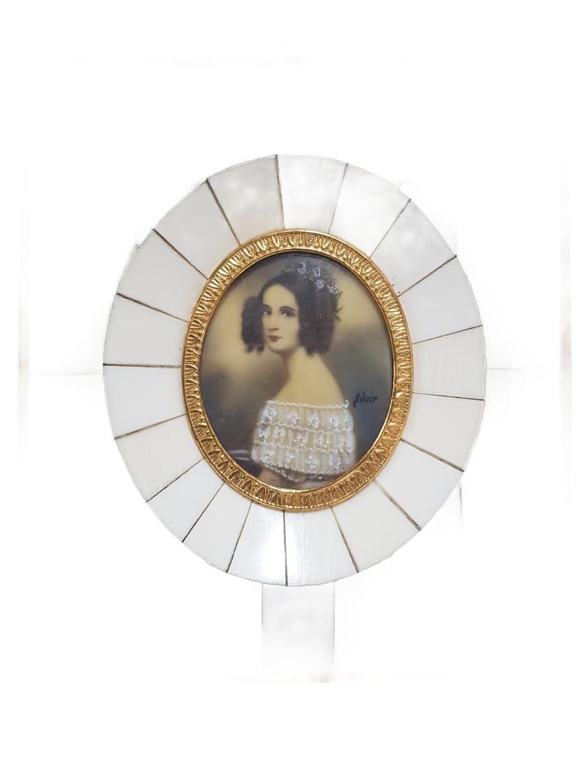 Miniatura portretowa Alexandra von Bayern, kość biała, Francja, lata 20.