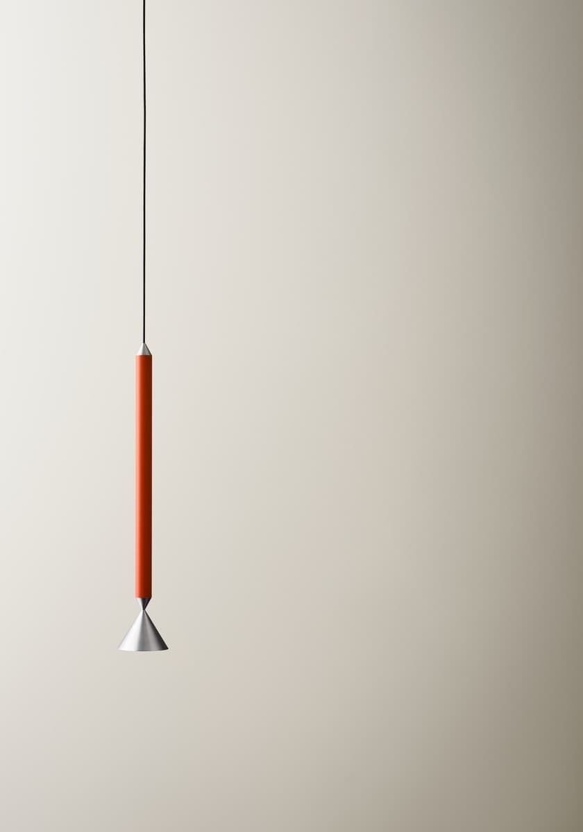 Lampa wisząca Apollo 59 pomarańczowa, srebrna, Pholc - 357684