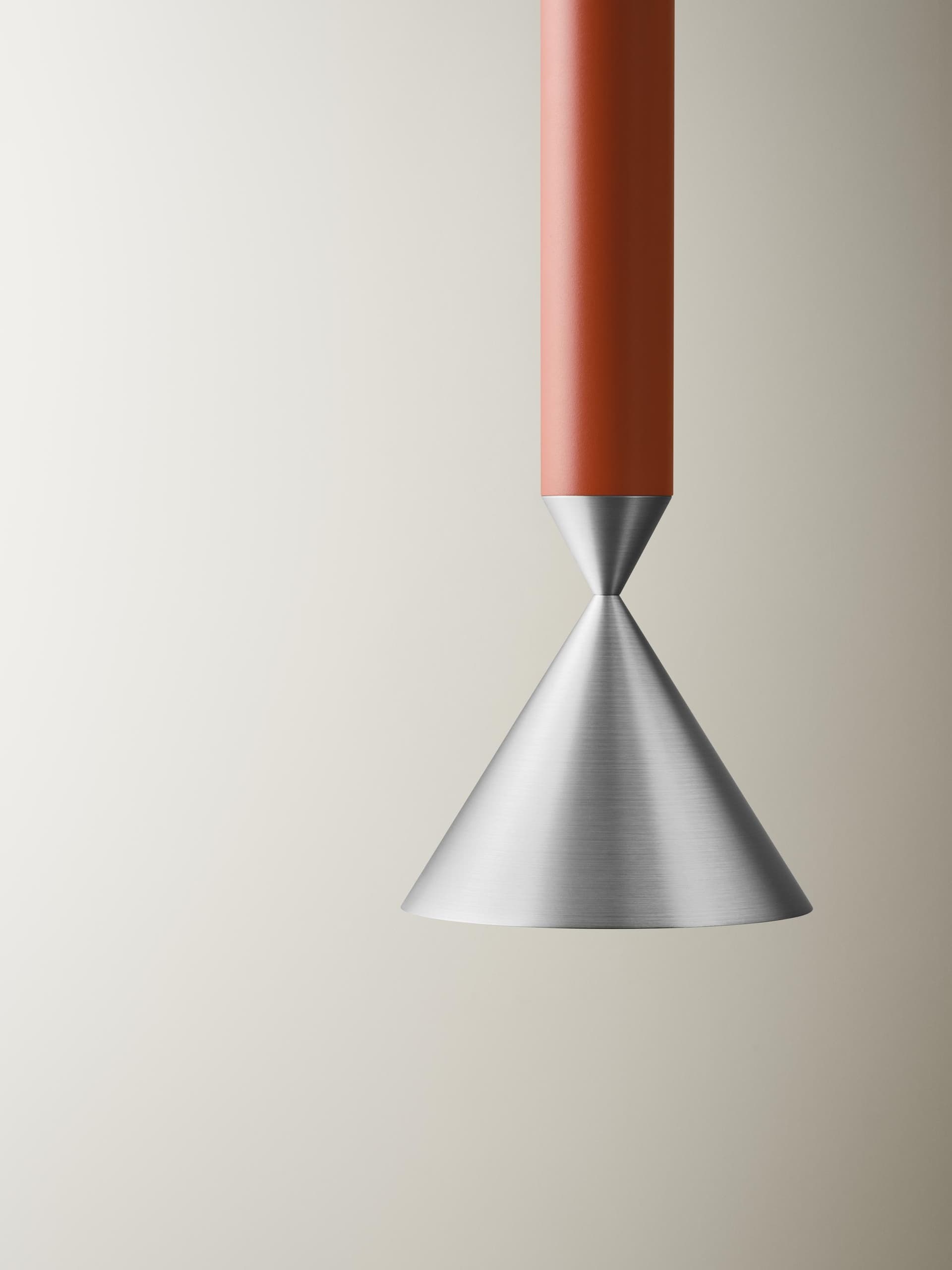 Lampa wisząca Apollo 59 pomarańczowa, srebrna, Pholc - 357683