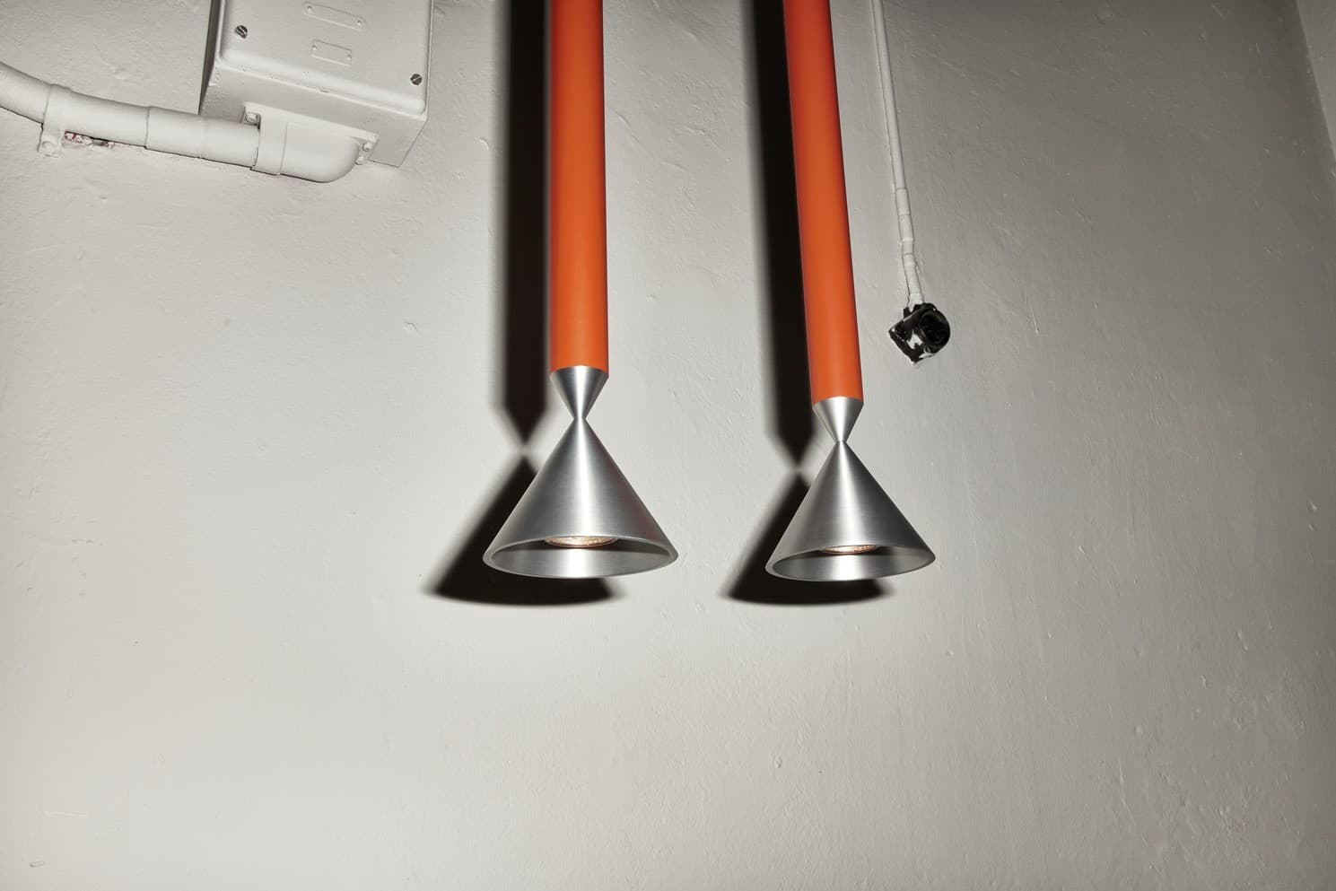 Lampa wisząca Apollo 59 pomarańczowa, srebrna, Pholc - 357680