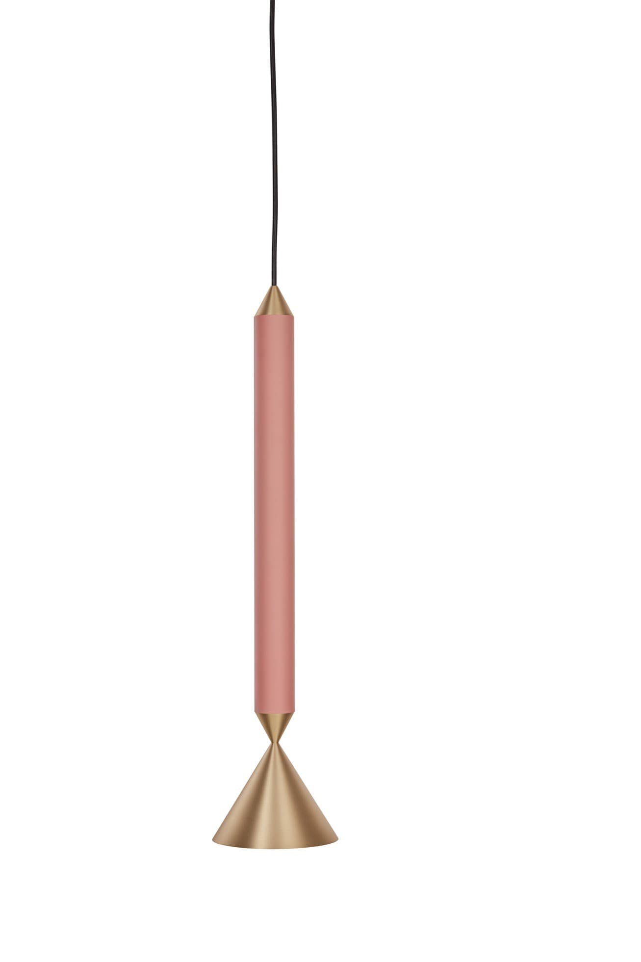 Lampa wisząca Apollo 39 różowa, złota, Pholc