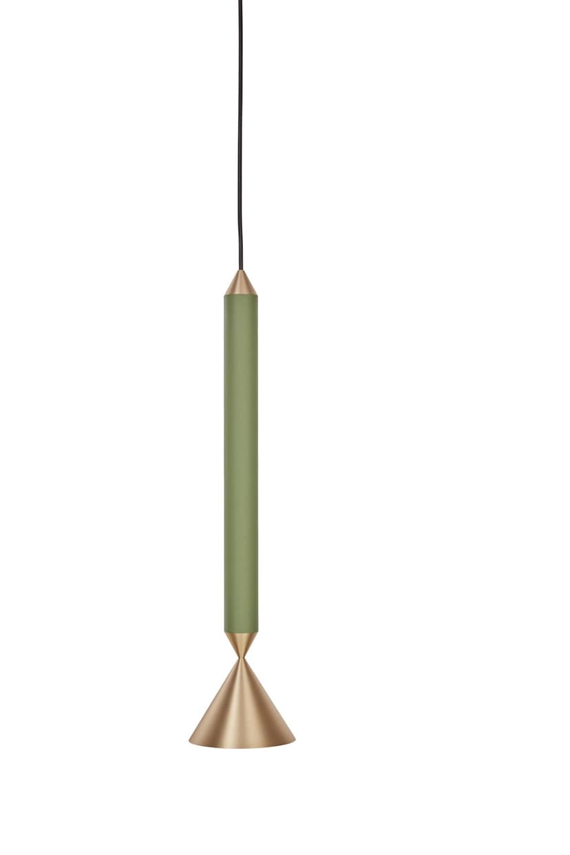 Pendant lamp Apollo 39 green, gold, Pholc