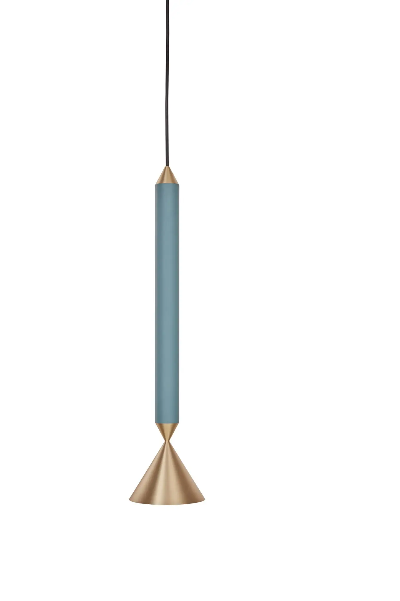 Lampa wisząca Apollo 39 niebieska, złota, Pholc