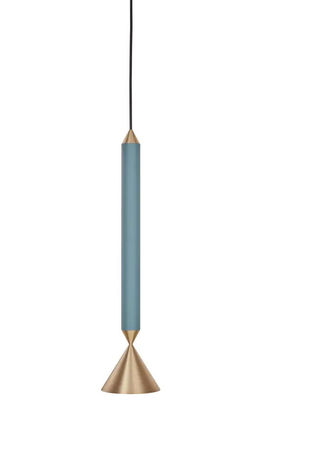 Lampa wisząca Apollo 39 niebieska, złota, Pholc - WYMIARY