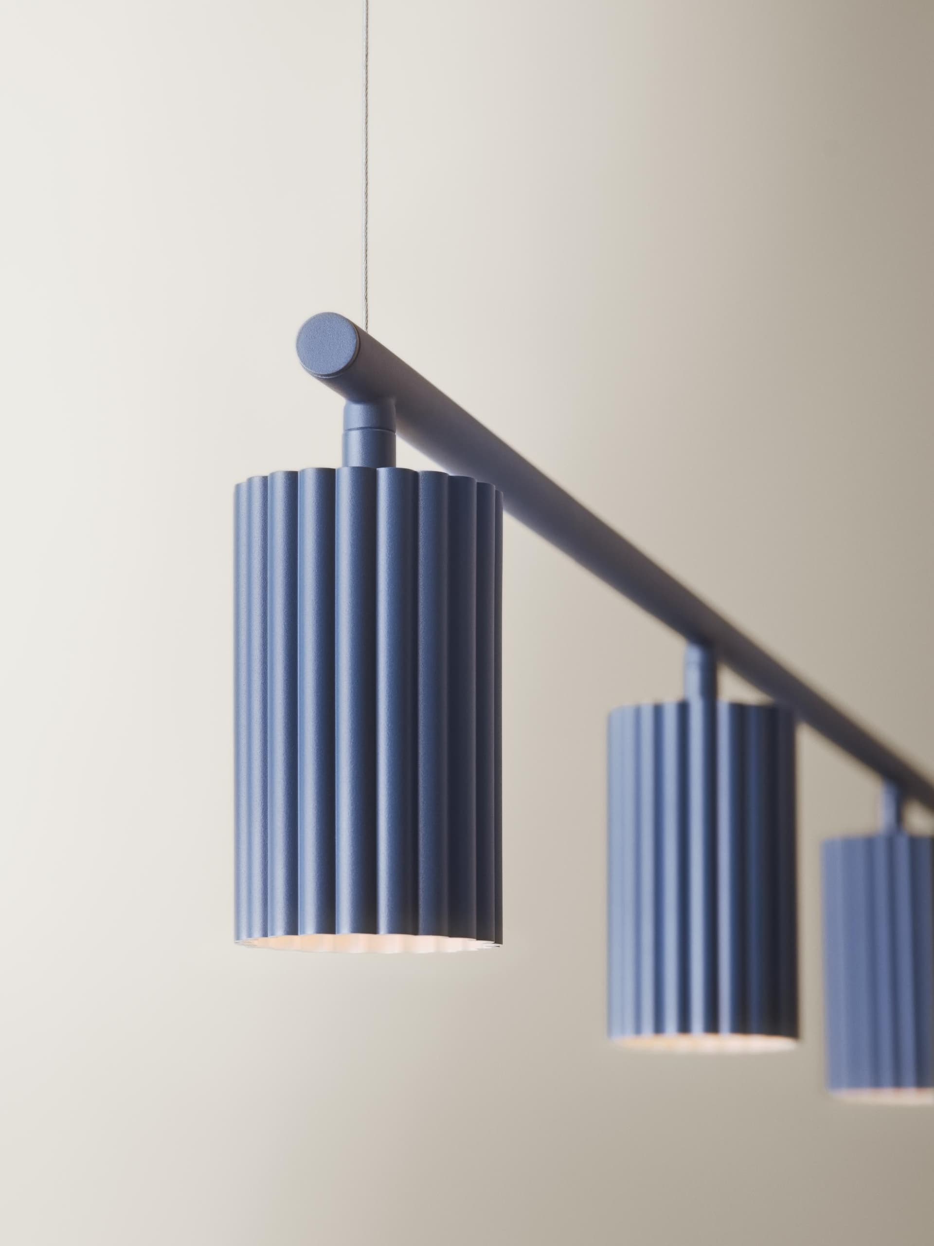 Linear pendant lamp Donna Line 120 blue, Pholc - 357484