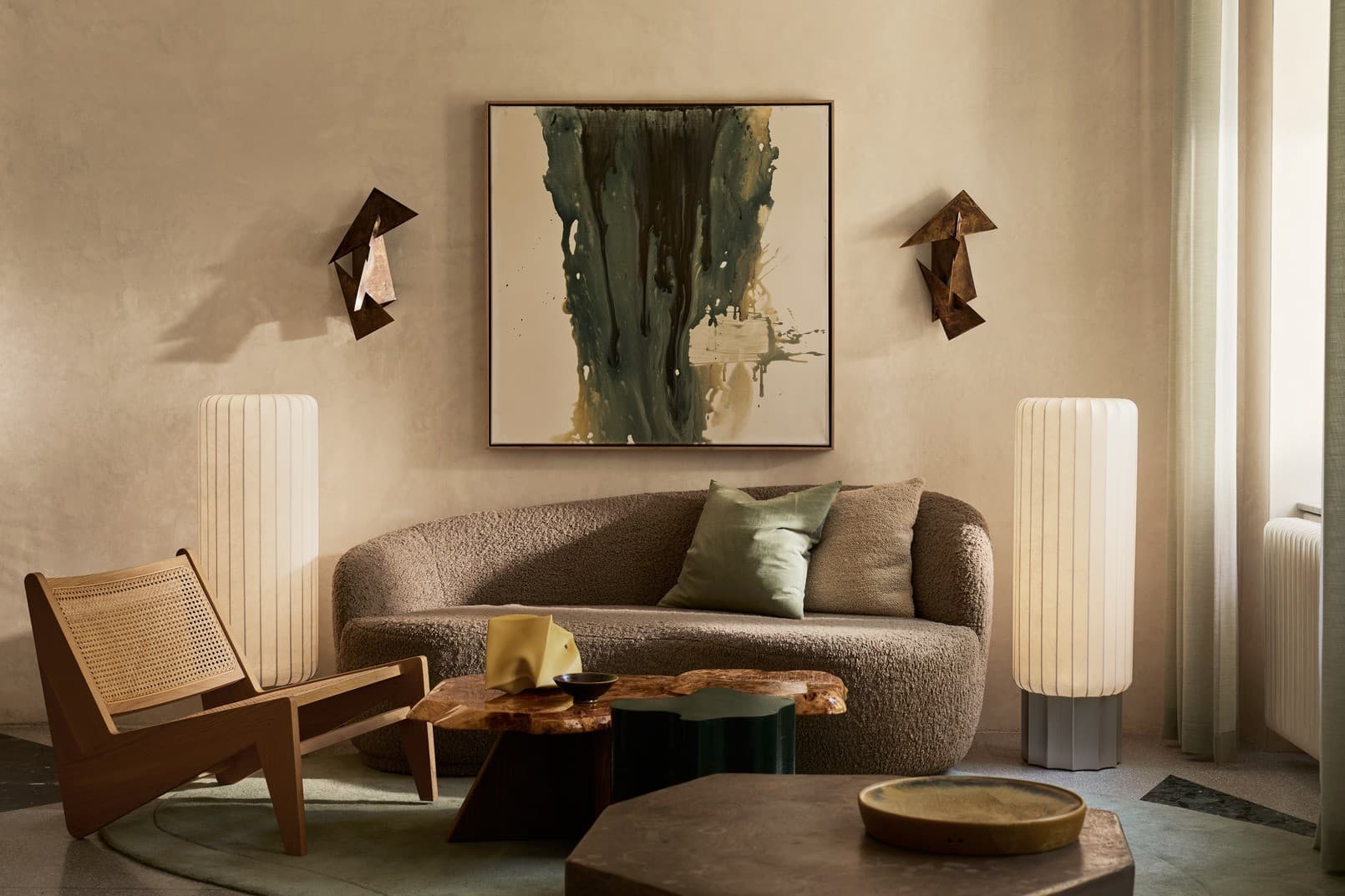 One Meter floor lamp white, silver Pholc - 357411
