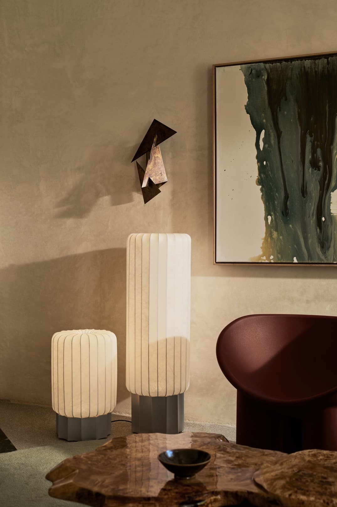One Meter floor lamp white, silver Pholc - 357407