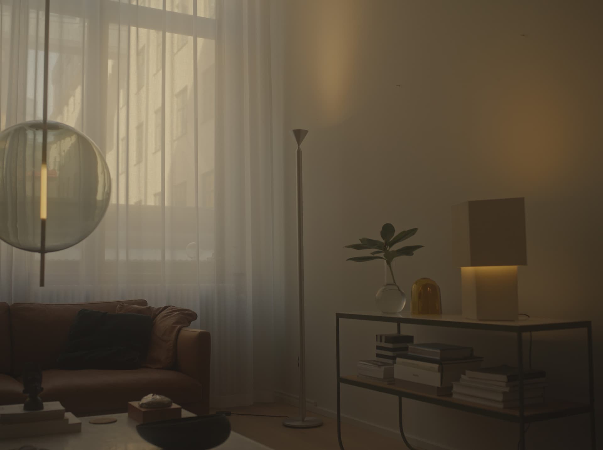 Pendant lamp Kandinsky 45 grey, gold Pholc - 357359