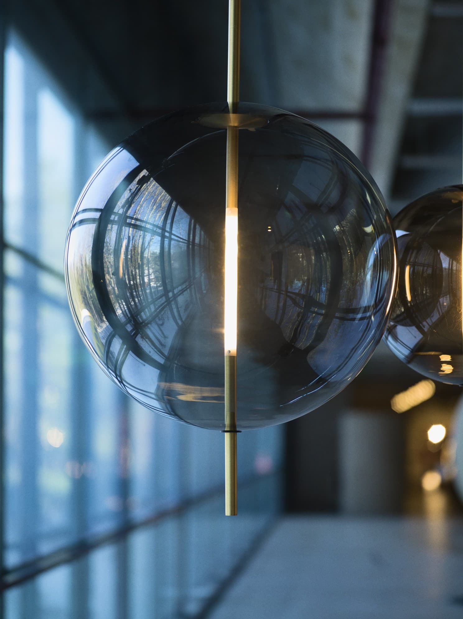 Pendant lamp Kandinsky 45 grey, gold Pholc - 357356