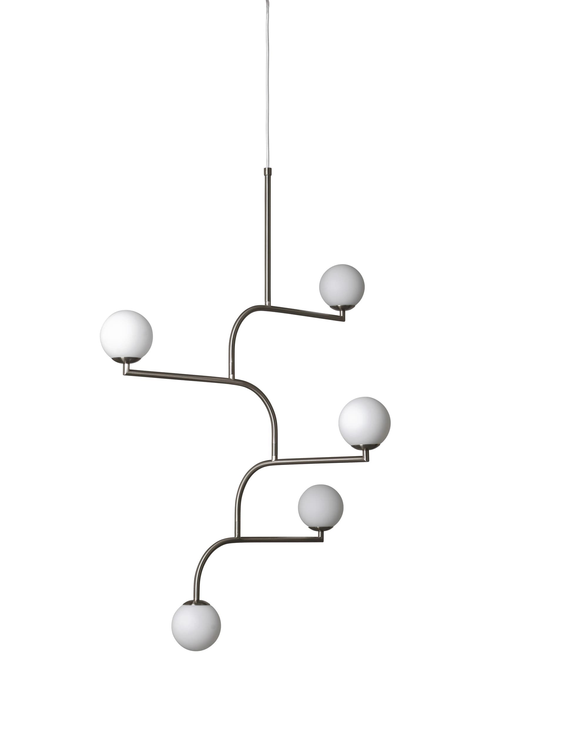 Pendant lamp MOBIL 100 white, silver Pholc