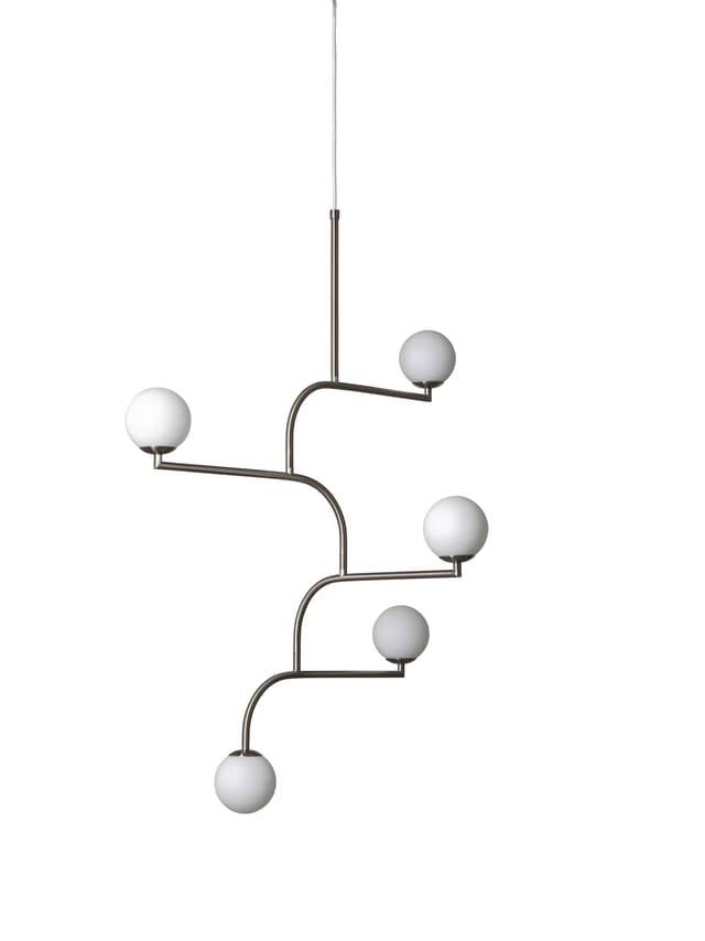 Pendant lamp MOBIL 100 white, silver Pholc - DIMENSION