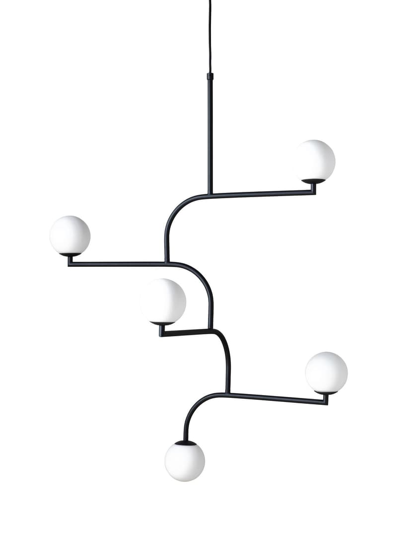Pendant lamp MOBIL 100 black, white Pholc