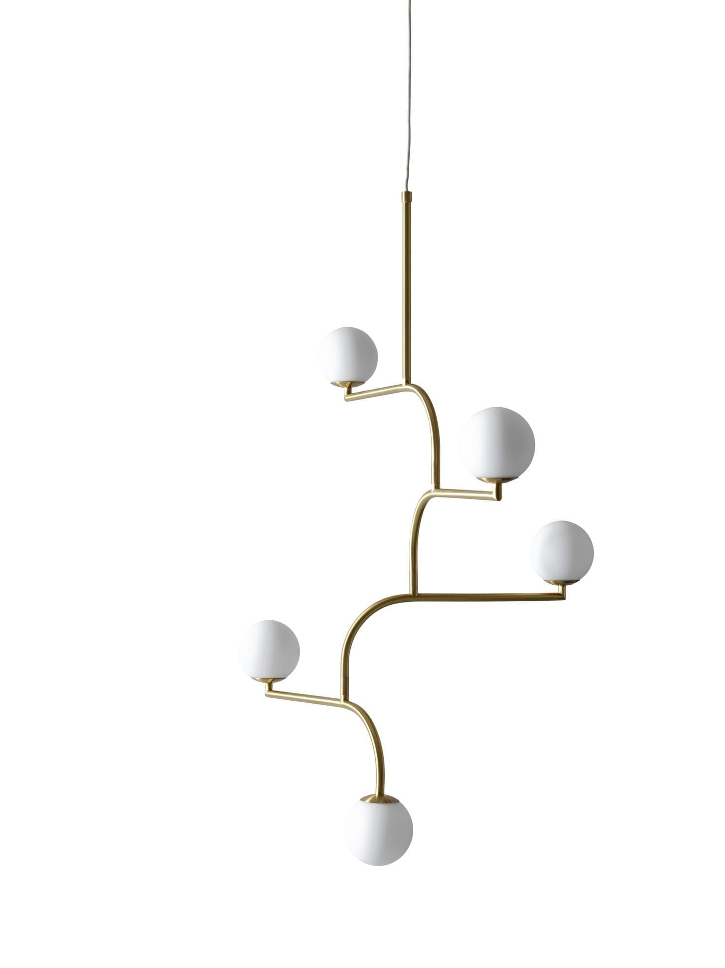 Pendant lamp MOBIL 100 white, gold Pholc