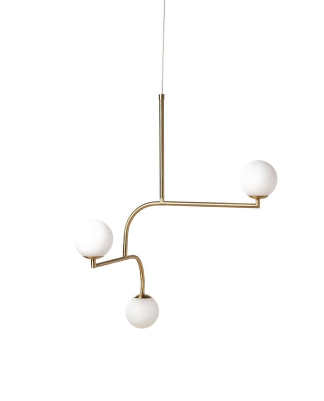 Pendant lamp MOBIL 70 white, gold, Pholc - DIMENSION