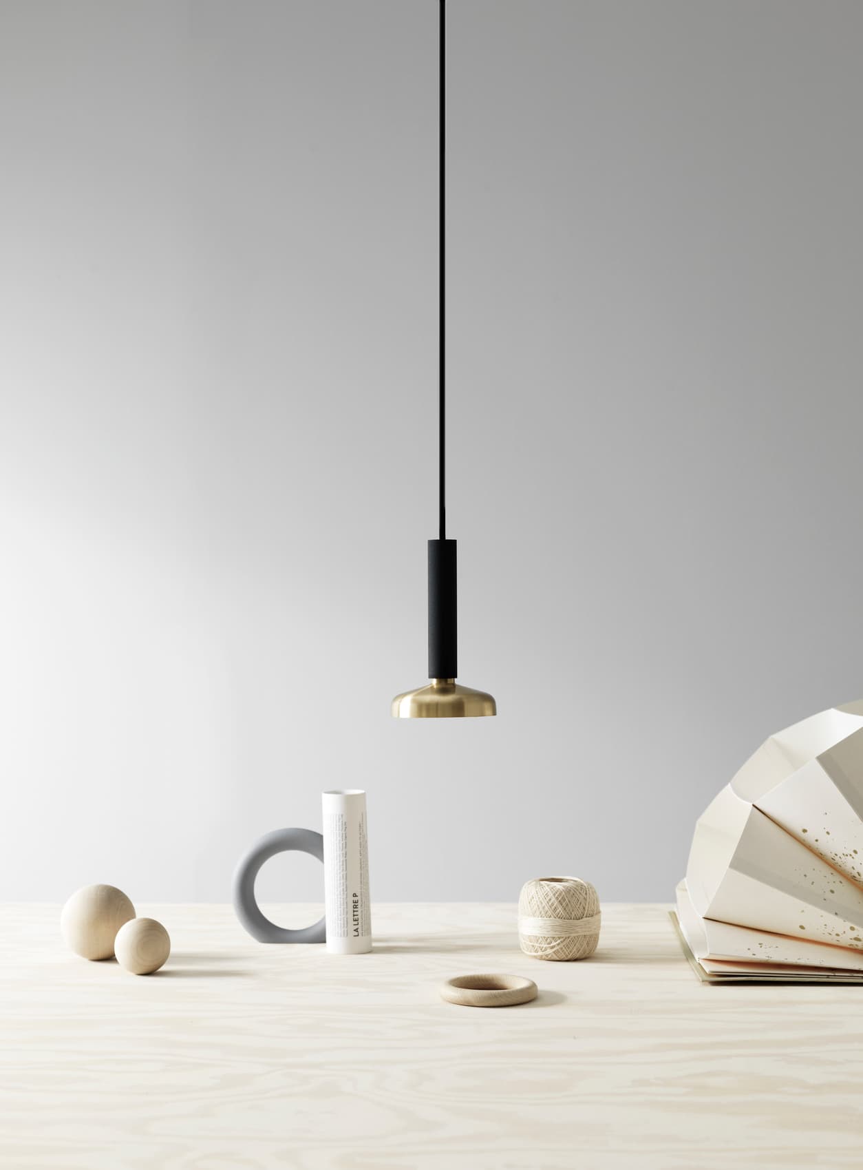 Pendant lamp Blend 9 black, gold Pholc - 358029
