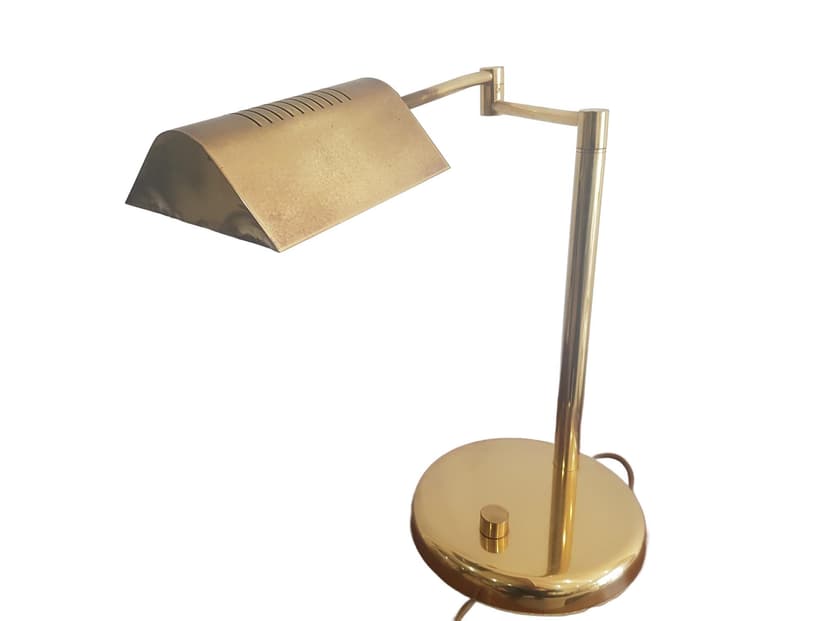 Lampa stołowa, mosiądz złoty, Austria, lata 70.