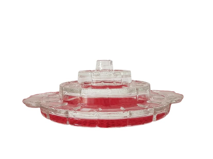 Serving Tray, transparent crystal, WMF, Germany, 1970s.