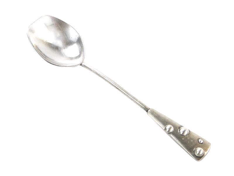 Sugar spoon Krople Rosy, silver silver, Rytosztuka, Poland, 1960s.