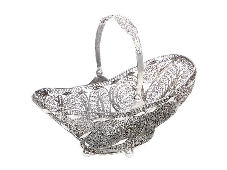 Jardiniere Basket, silver, Grodno, 19th century