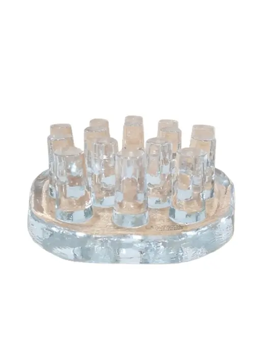 Teapot warmer, Georgshütte, clear glass, Germany, 1970s.