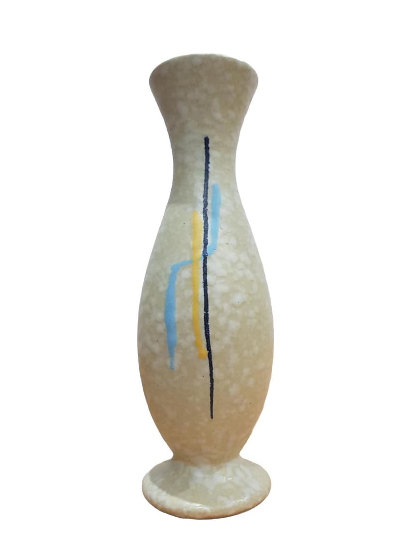 Vase Foreign, beige, ceramic, Scheurich, Germany, 1960s