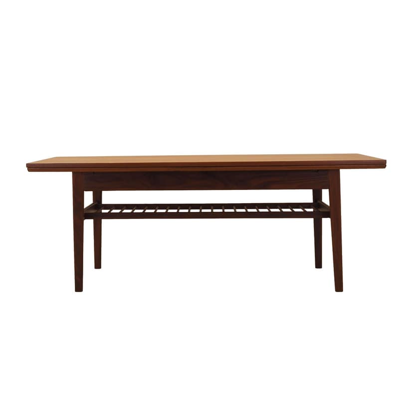 Coffee table, brown teak, Denmark, 1960s.