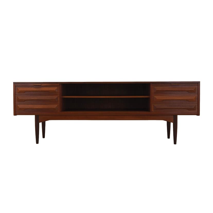 Sideboard, teak, brązowy, Dania, lata 70.