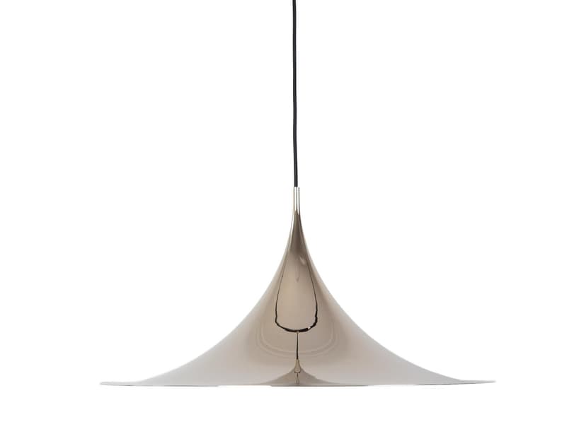 Pendant lamp Semi, gold aluminium, by C. Bonderup, T. Thorup, Fog & Mørup, Denmark, 1960s.