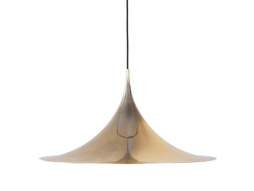 Pendant Lamp Semi, gold aluminium, by C. Bonderup, T. Thorup, Fog & Mørup, Denmark, 1960s.