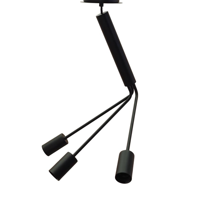 Pendant Lamp Frandsen Three-Armed, black metal, Denmark