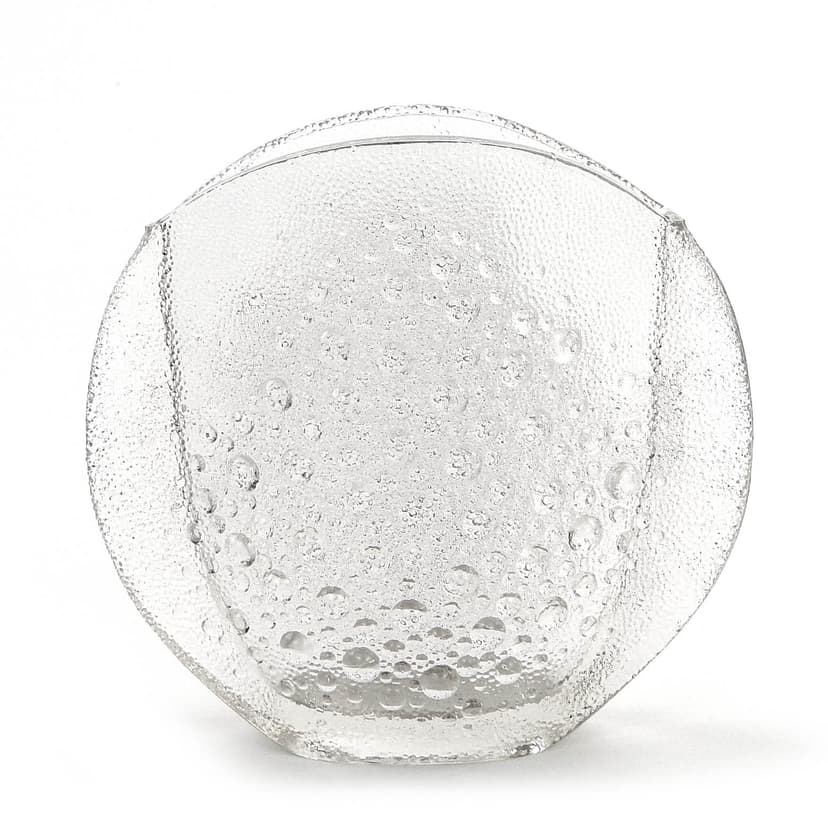 Vase Asteroid, clear glass, by J. S. Drost, Ząbkowice, Poland, 1970s.