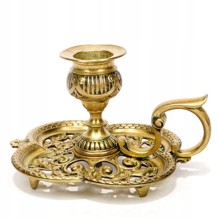 Chamberstick, gold, gilt brass, France, 19th century