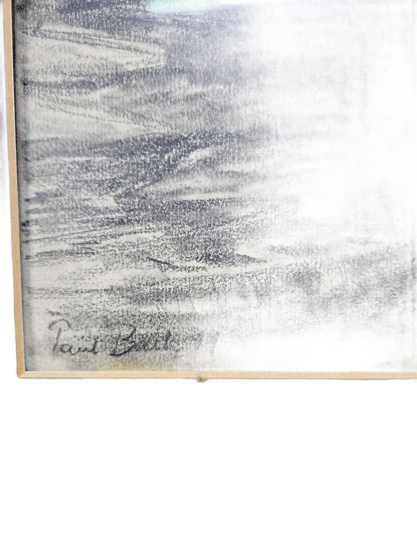 Rysunek Zum Hamburg Nr 8, czarna kreda, papier, art. P. Bach, Niemcy, początek XX w.