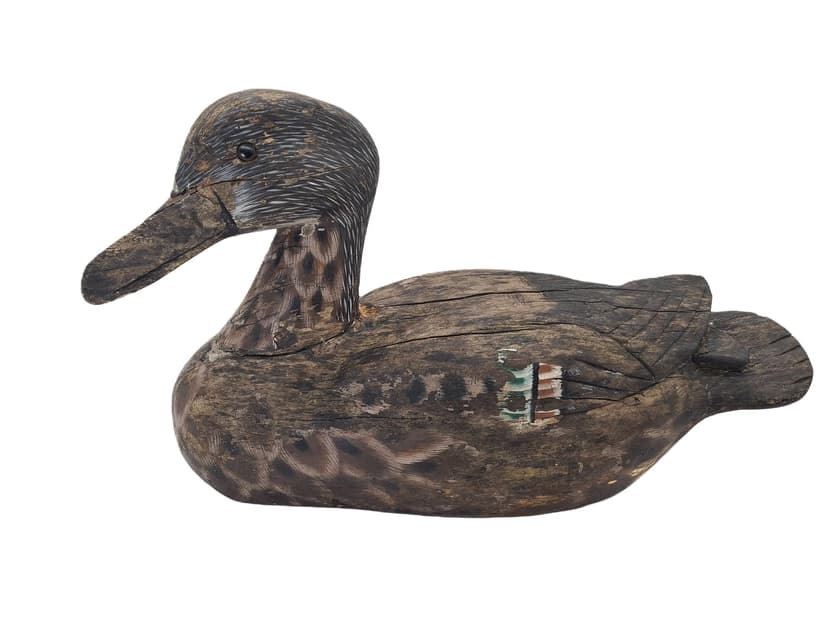 Duck Decoy, brown, wood, Northern or Central Europe, 19th c.