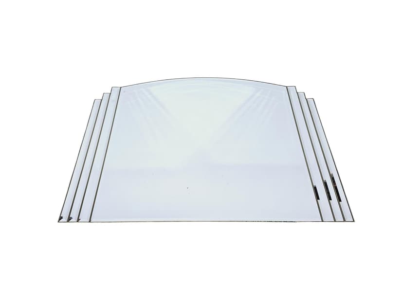 Wall mirror Art Deco, silver glass, Germany, 1980s