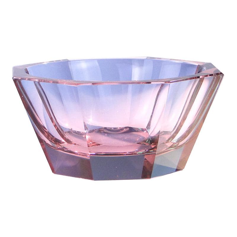 Jardiniere Art Deco, pink violet crystal, by J. Hoffmann, Czechia, 1920s