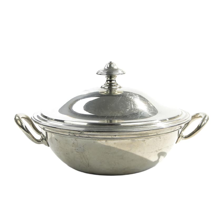 Serving vessel, silver-plated brass, Norblin, Poland, early 20th century