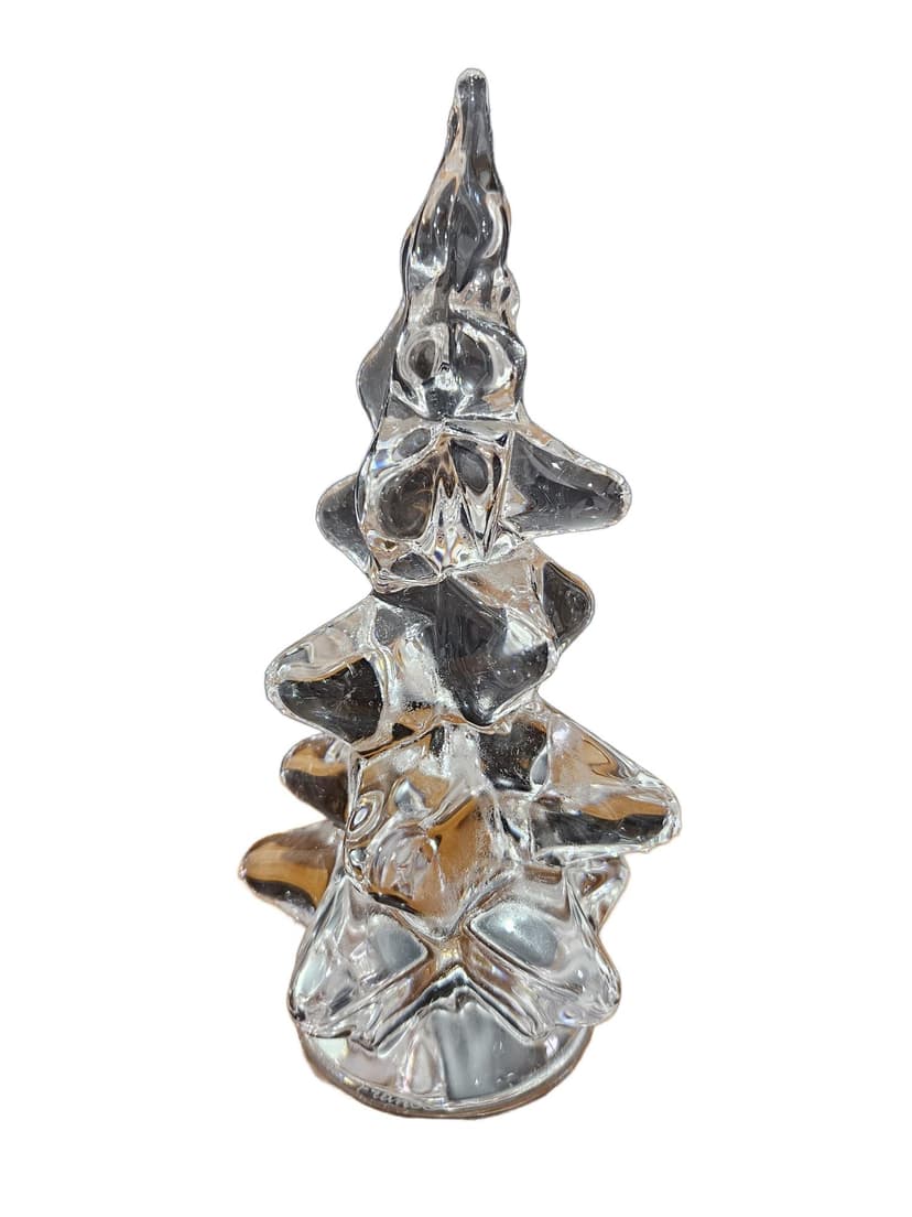 Figurine Christmas Tree, clear crystal, Daum France, France, 1980s.