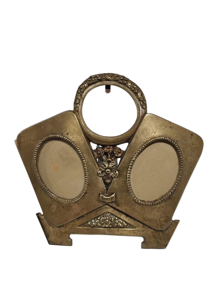 Photo frame Art Nouveau, brown, bronze, France, early 20th century